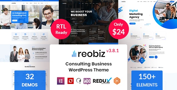 Nulled ThemeForest Reobiz v3.8.1 - Consulting Business WordPress Theme