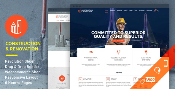 ThemeForest Nulled Construction v18.1 - Construction Building Company WordPress Theme