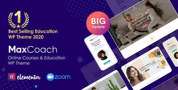 ThemeForest Nulled MaxCoach v2.2.0 - Online Courses & Education WP Theme